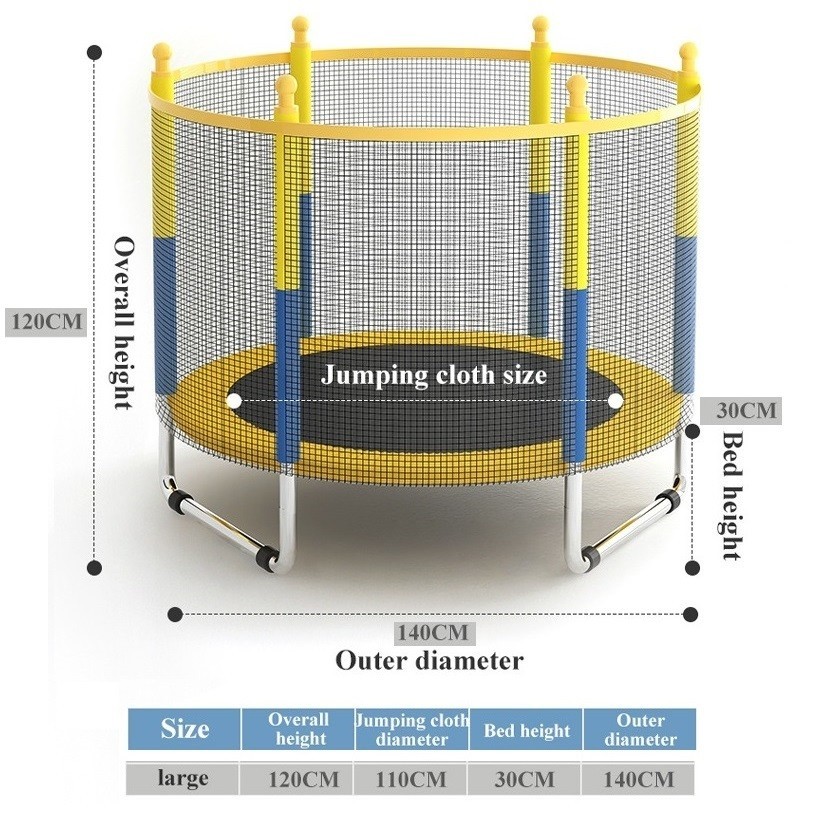 Indoor trampoline, baby rocking chair with safety net for infants (full mat)
