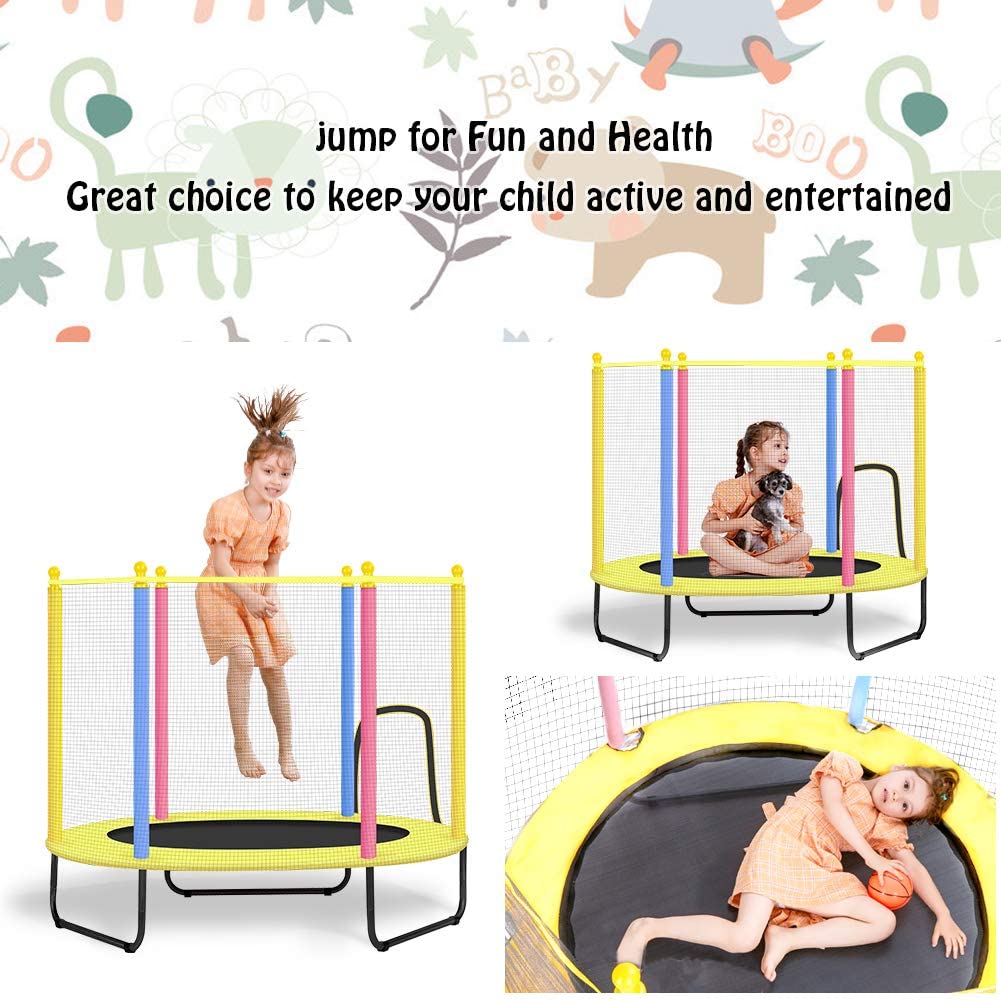 Indoor trampoline, baby rocking chair with safety net for infants (full mat)