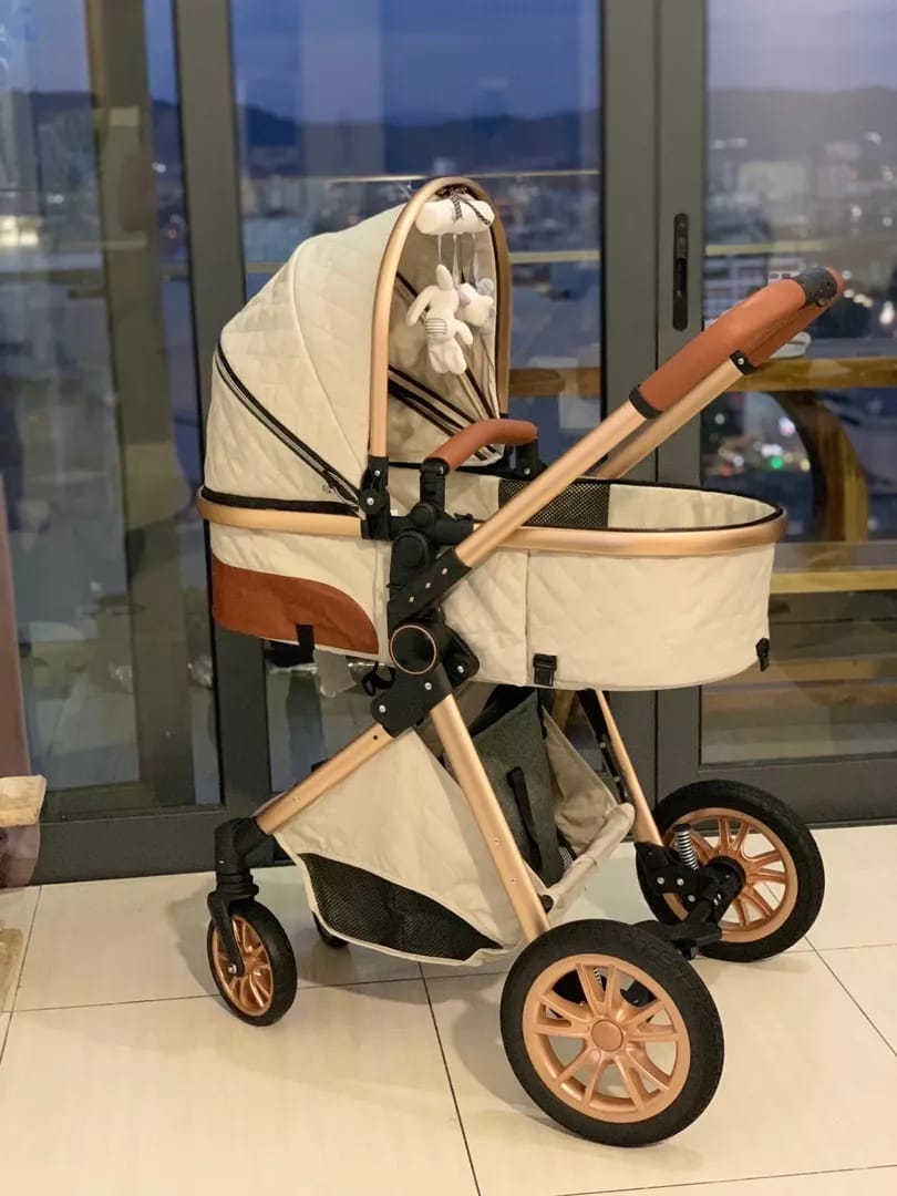 Newborn Baby Stroller in Rain Cover Luxury Multifunction Light