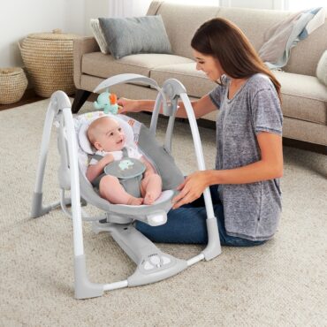 Ingenuity Power Adapt Portable Swing, Bingham Bunny