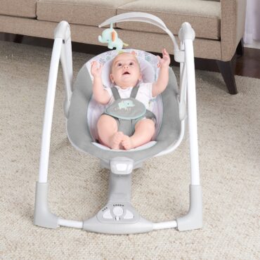 Ingenuity Power Adapt Portable Swing, Bingham Bunny