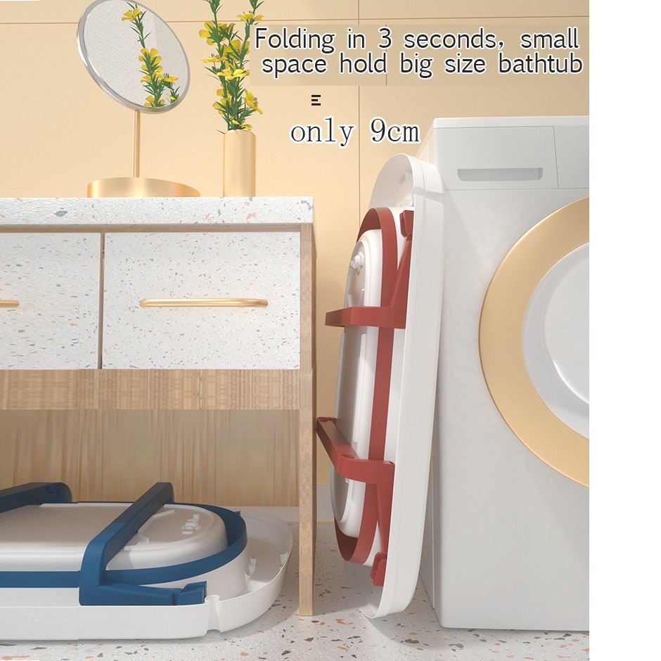 Foldable soft Bathtub with soft material and comfortable Pillow