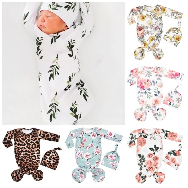 Newborn Infant Pajamas Toddler Long Sleeve Nightgown