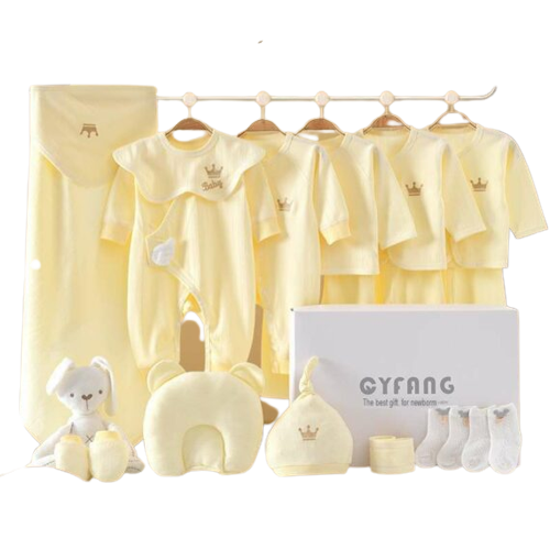 Gift Box Set Male and Female Baby Full Moon Gift Box and Bear Toy Included