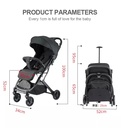 Lightweight and Compact Travel Stroller: Easy for Airplane Use