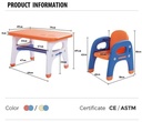Daycare Furniture Kids Table and Chair Set Study Desk for Children
