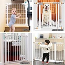 Baybee Auto Close Baby Safety Gate Size 75 -85cm , Extra Tall and Wide Baby Child Gate, Easy Walk Thru Pet Dog Gate for House, Doorway  Staircases |