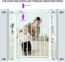 Baybee Auto Close Baby Safety Gate Size 75 -85cm , Extra Tall and Wide Baby Child Gate, Easy Walk Thru Pet Dog Gate for House, Doorway  Staircases |
