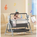 Adjustable Baby Bassinet for Newborns and Nursing Mothers with Anti-Reflux Tilt and Cradle Mode