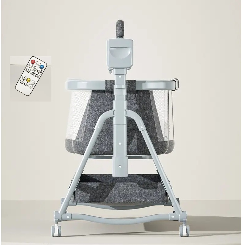 Adjustable Baby Bassinet for Newborns and Nursing Mothers with Anti-Reflux Tilt and Cradle Mode