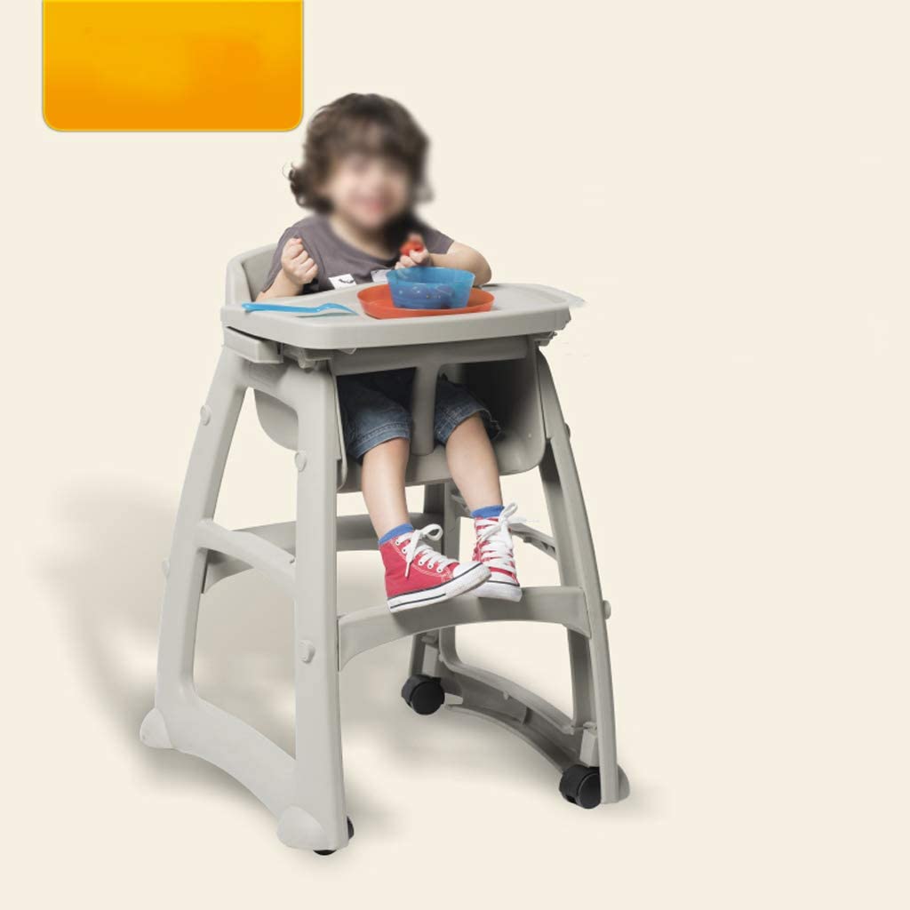 Baby Chair 0-4 Years Old Safe Stable Non-Toxic Plastic High Chair Easy to Clean (Color: Gray)