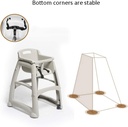Baby Chair 0-4 Years Old Safe Stable Non-Toxic Plastic High Chair Easy to Clean (Color: Gray)