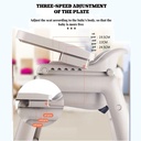 Baby Chair 0-4 Years Old Safe Stable Non-Toxic Plastic High Chair Easy to Clean (Color: Gray)