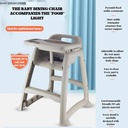 Baby Chair 0-4 Years Old Safe Stable Non-Toxic Plastic High Chair Easy to Clean (Color: Gray)