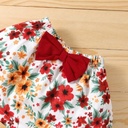 Infant Baby Girls Clothes Sets 3Pcs Pink Romper Long Sleeve Tops Flower Dress Headband Newborn Clothing 0-24 Months Set