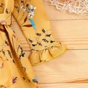 Dress Autumn Women Clothing Long Sleeve Flower Dress.