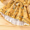 Dress Autumn Women Clothing Long Sleeve Flower Dress.