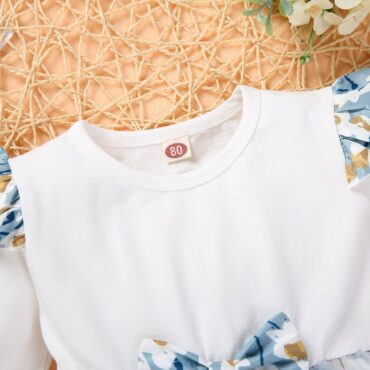 Long sleeve baby dress flower baby princess .