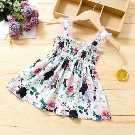 Summer Girls Dress Fashion Sleeveless Backless Kids Dresses Toddler Girl Birthday Party Princess Dress Sweet Children Clothing