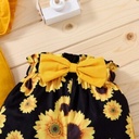 Little miss sassy Baby Girl Short Sleeve Sunflower Floral Pants 2Pcs Summer Outfit Sets
