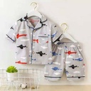 Summer Night Suit Short Sleeve Sleep Wear  Kid Pajama Set Boy Sleepwear.