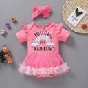 Baby Girls Rompers Short Sleeve Infant Jumpsuit