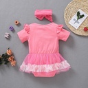Baby Girls Rompers Short Sleeve Infant Jumpsuit