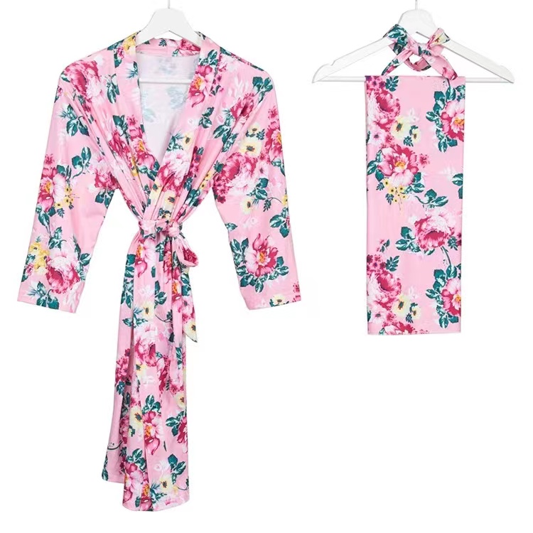 Mom and baby matching robe set