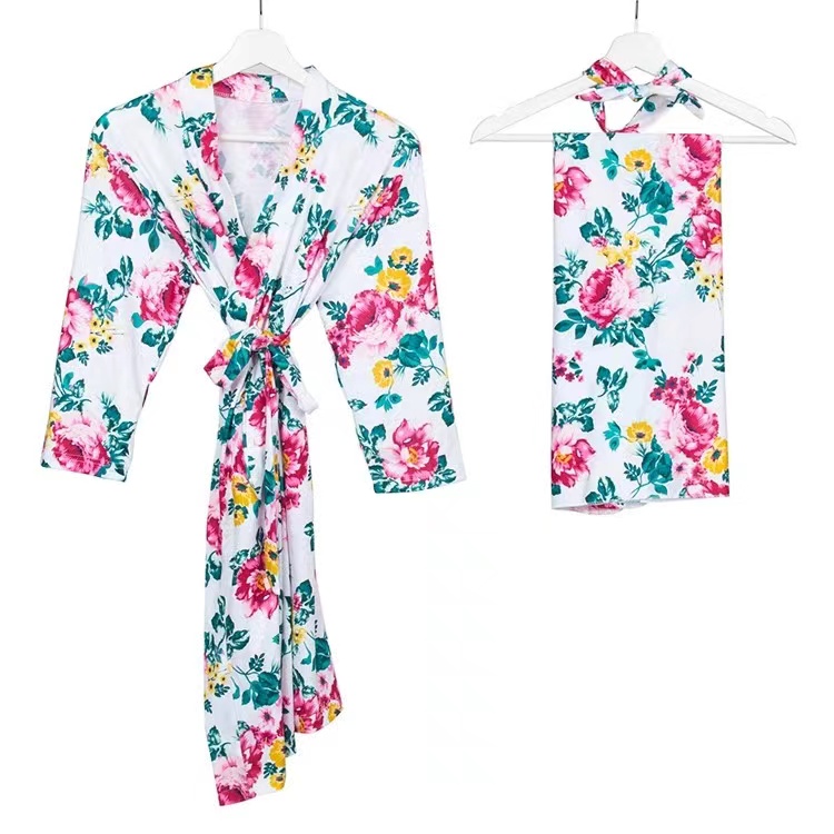 Mom and baby matching robe set
