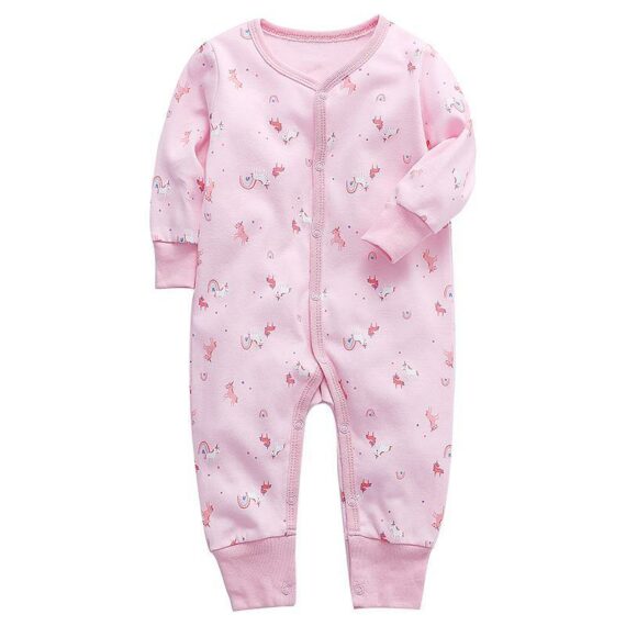 One Piece 0-18 Month Newborn Baby Girl Clothes Long Sleeve Footies Baby Boy Footies Jumpsuit Pajamas Winter