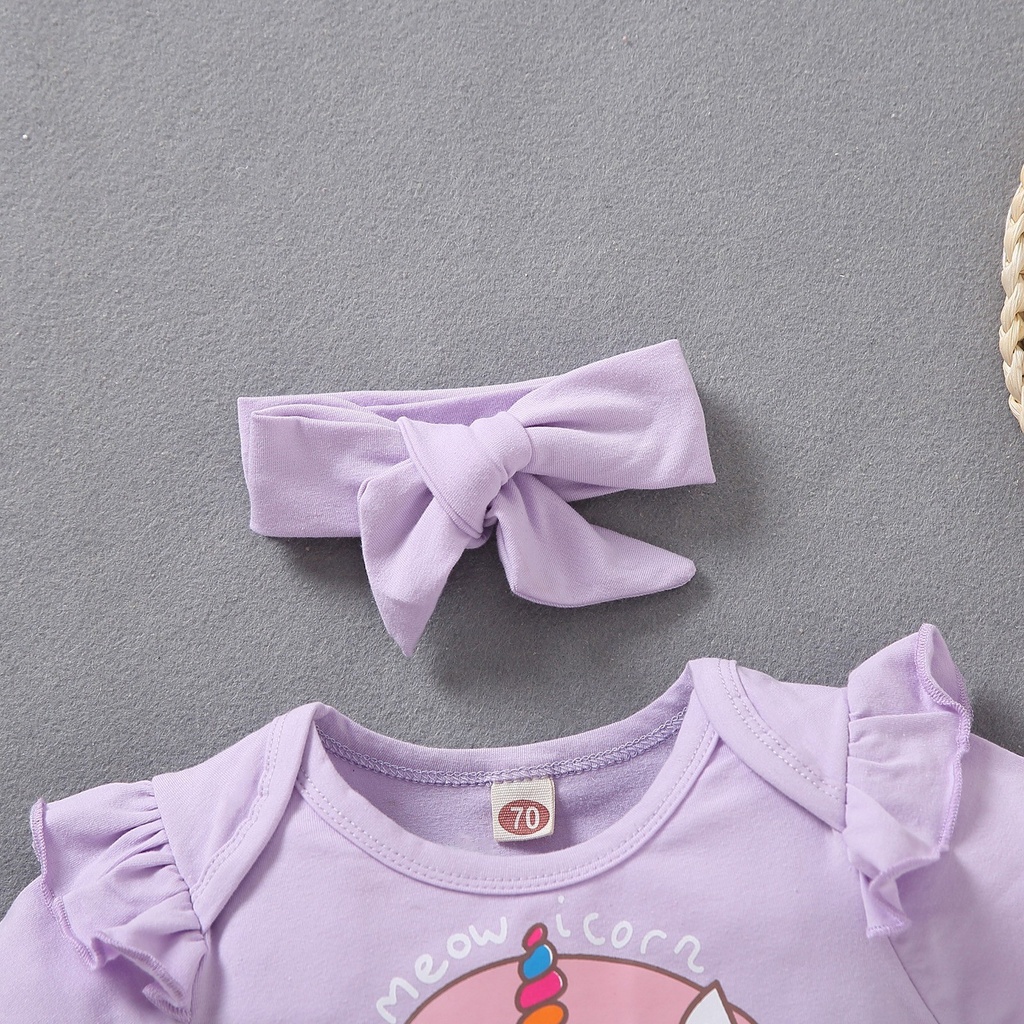 Baby Girls Rompers Short Sleeve Infant Jumpsuit