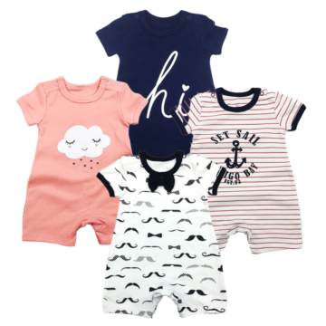 Summer Newborn Popular Short Sleeve Cotton Baby Romper Clothes cloud
