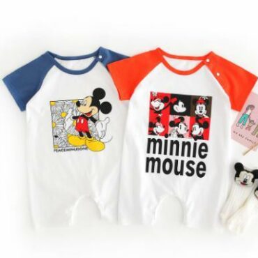 Disney Mickey Mouse Cotton Baby Romper Short Sleeve Baby Clothing - Unisex Baby Clothes