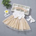 Infant Girls Clothes Baby Summer Clothing suit Sets Cotton Sleeveless Baby Dress Headdress Children Party Princess Clothing