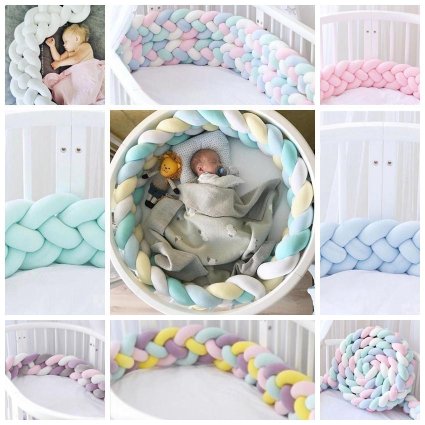 4 Strand Crib Bumper Braided Guards Bed Rails for Baby Three (3.6) Meters Length