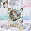 4 Strand Crib Bumper Braided Guards Bed Rails for Baby Three (3.6) Meters Length