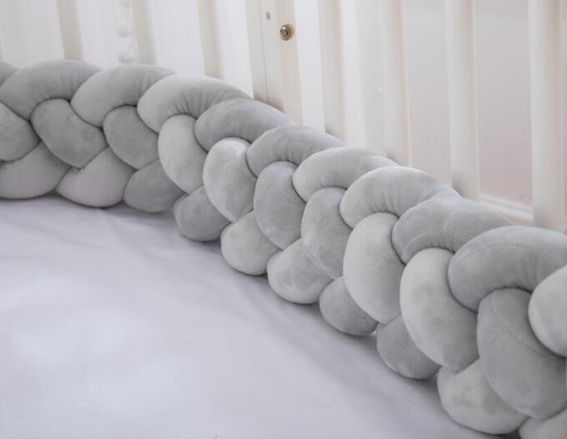 4 Strand Crib Bumper Braided Guards Bed Rails for Baby Three (3.6) Meters Length