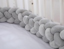 4 Strand Crib Bumper Braided Guards Bed Rails for Baby Three (3.6) Meters Length
