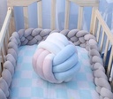4 Strand Crib Bumper Braided Guards Bed Rails for Baby Three (3.6) Meters Length