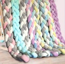 4 Strand Crib Bumper Braided Guards Bed Rails for Baby Three (3.6) Meters Length