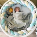 4 Strand Crib Bumper Braided Guards Bed Rails for Baby Three (3.6) Meters Length
