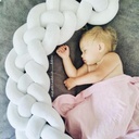 4 Strand Crib Bumper Braided Guards Bed Rails for Baby Three (3.6) Meters Length