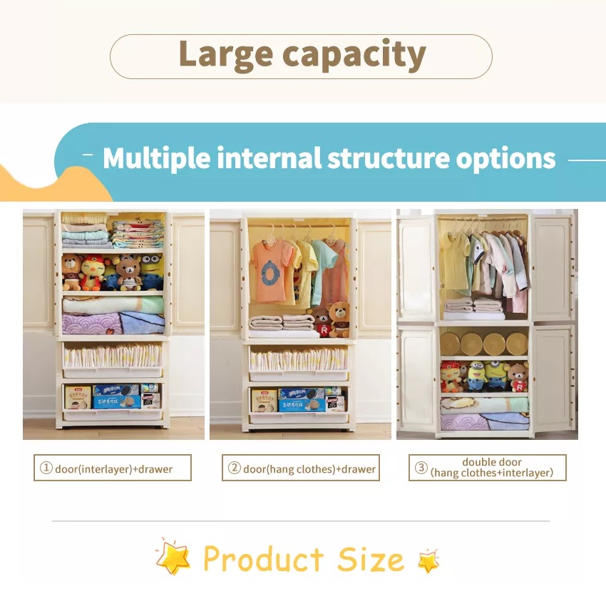 Baby life Plastic Cabinet Drawers Storage