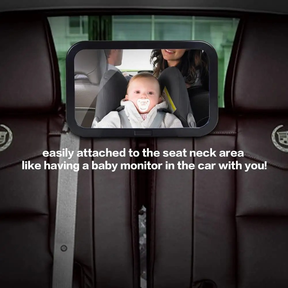 Baby Car Mirror  Shatter Proof Acrylic Baby Mirror for Car FOR Rearview Baby Mirror Easily to Observe The Babys Every Move  Safety and 360D
