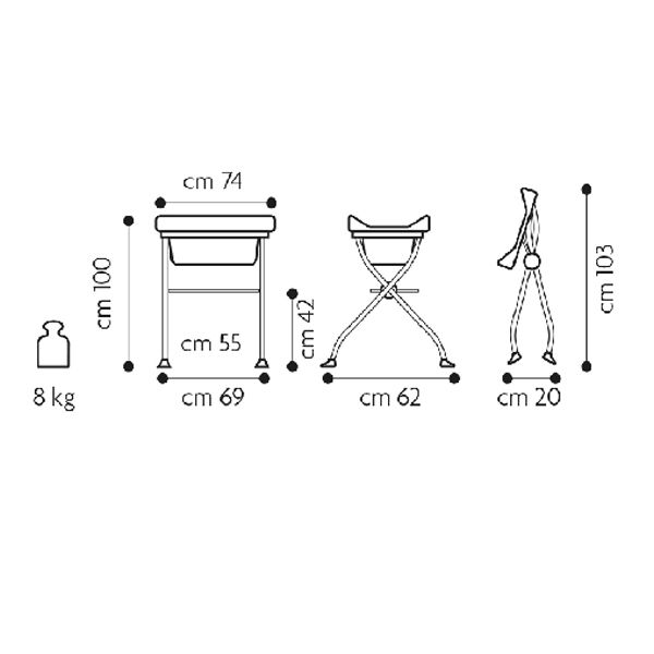 Bathing and changing eco table