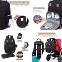 Baby Nappy Multifunction Changing Bag with External USB port -Black color