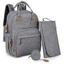 Baby Nappy Multifunction Changing Bag with External USB port -Black color