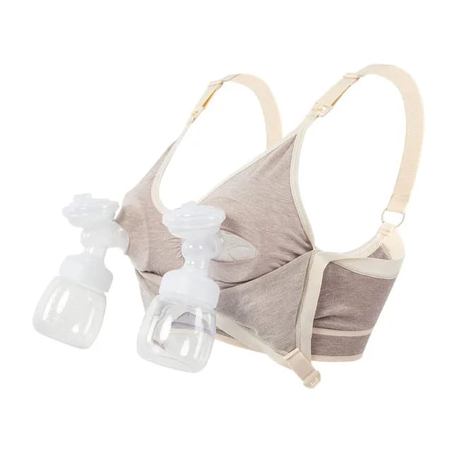 Breastfeeding bra suitable for breast pump use