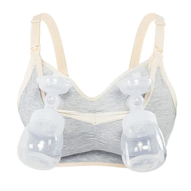 Breastfeeding bra suitable for breast pump use