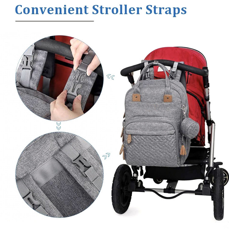 Baby Nappy Multifunction Changing Bag with External USB port -Black color